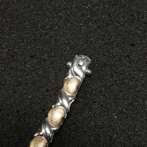 .925 Sterling Silver Heart Link Bracelet 7.75" 14.2g NWT FMC Tarnish-Free - Picture 15 of 15